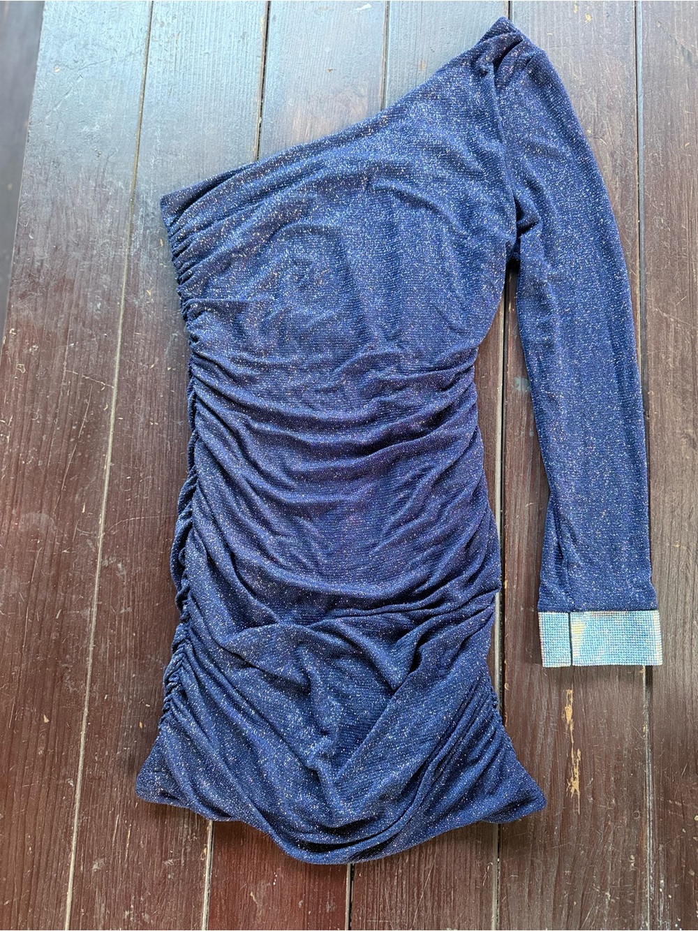 City Studio One Shoulder Glitter Mini Dress Size XL